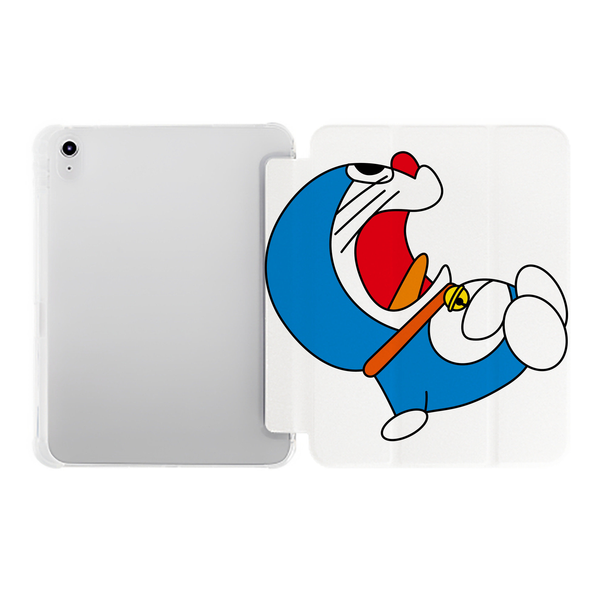 （画像用） ドラえもん Doraemon IPad ケース ペン収納付き 三つ折りスタンド PUレザー×シリコン 対応機種9.5/10.5/10.9インチ